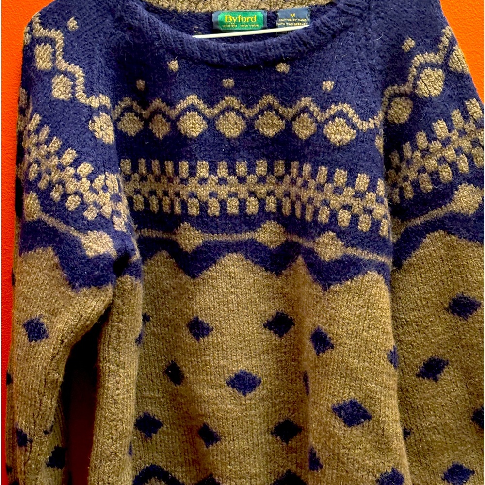 Byford London Vintage Wool knit by hand sweater